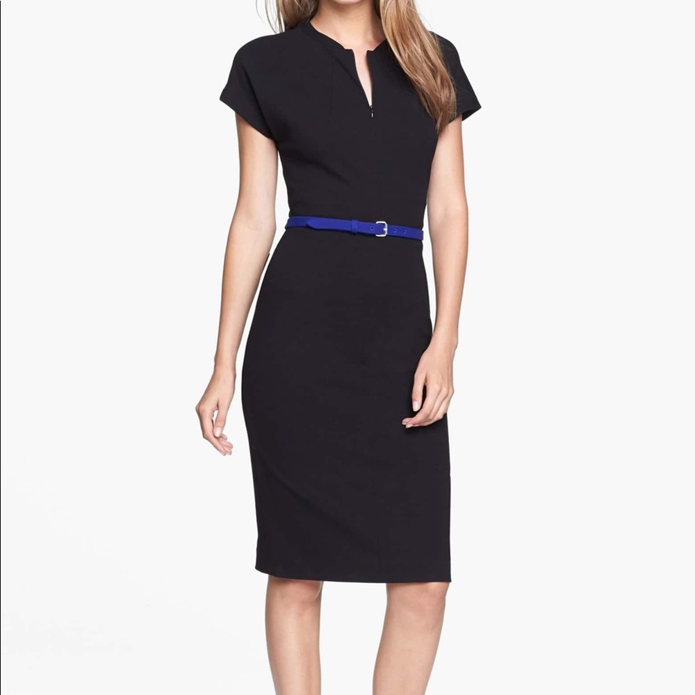 Front-Zip Sheath Dress / “MAIZAH”